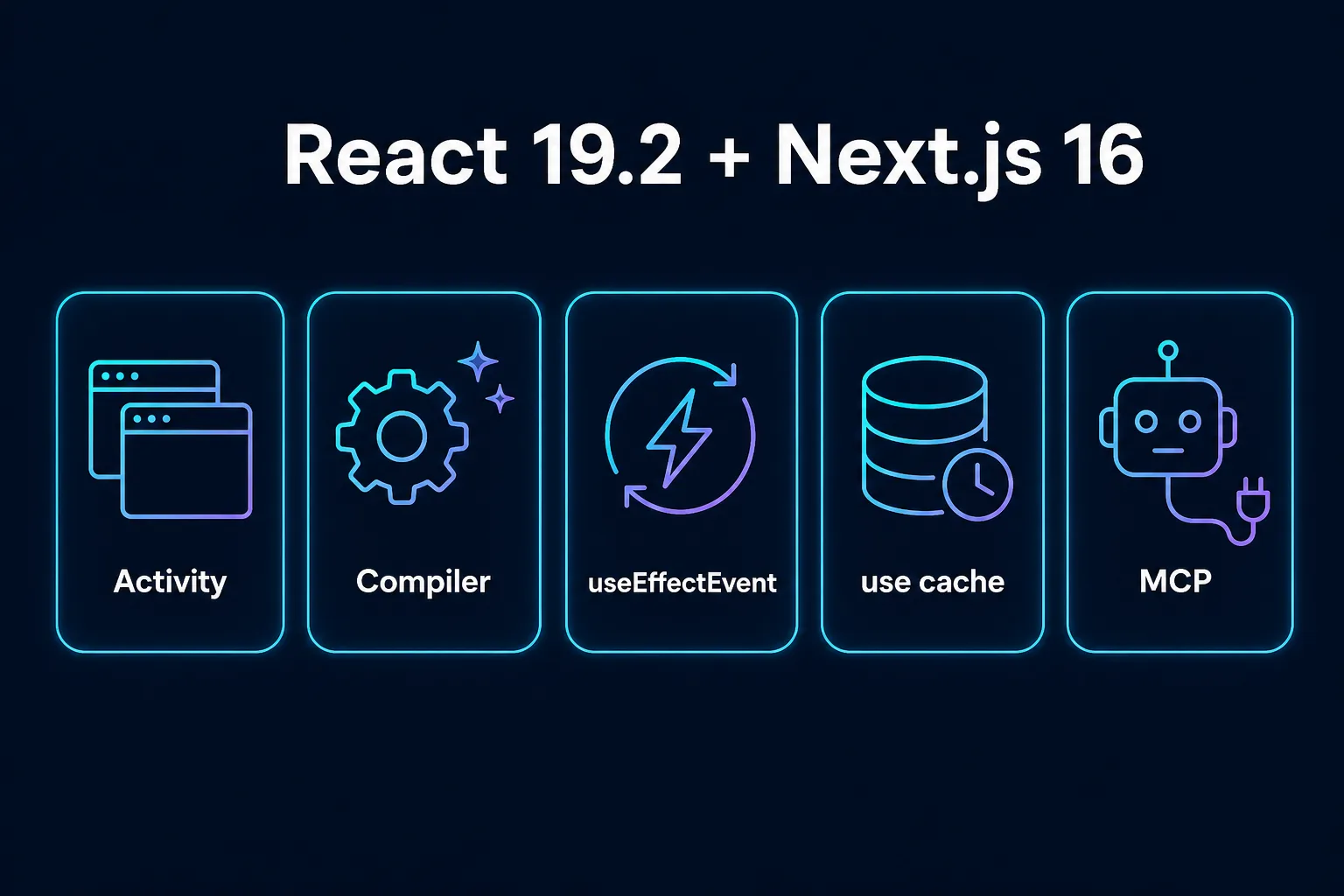 React 19.2와 Next.js 16의 다섯 가지 핵심 기능